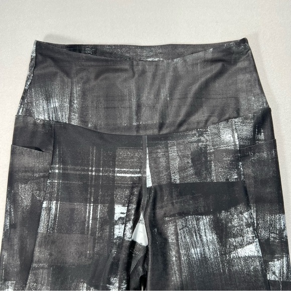 MPG Black White Abstract Print Athletic Leggings Women's Size M - Picture 5 of 6